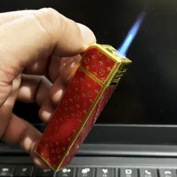 asraw Windproof Jet Flame Cigarette Lighter - Refillable Slim Cigarette Lighter Pocket Lighter image 3