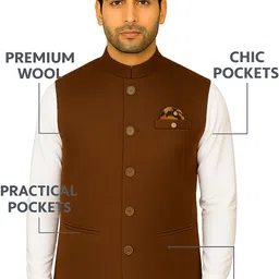 risani Solid Men Waistcoat image 5