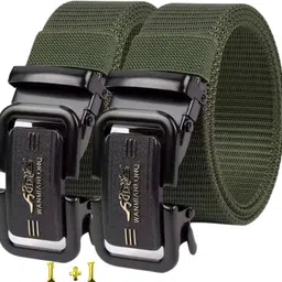 front look Boys Casual Multicolor Canvas Belt-picture-27