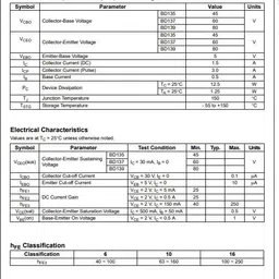 sunrobotics BD139 NPN Bipolar Medium Power Transistor 80V 1.5A TO-126 Package 10 Pcs NPN Transistor image 4