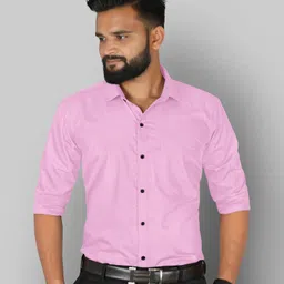 fibermill Men Slim Fit Solid Spread Collar Formal Shirt-picture-20