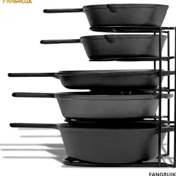 fangruik Utensil Kitchen Rack Space Saving Iron Kitchen Rack for Pots, Pans, Plates, and Utensils Iron-picture-15