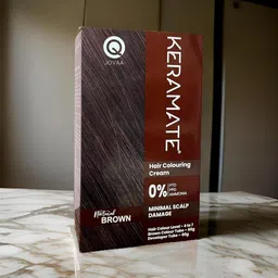 jovaa Keramate Hair Colouring Cream Natural Brown 120ml | Long-Lasting Ammonia-Free , Brown-picture-13