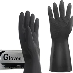 donizard Reusable Dishwashing Industrial Gardening Kitchen Cleaning Waterproof Rubber Safety Gloves-picture-26
