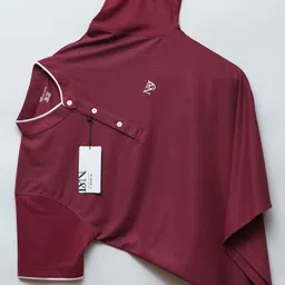 n and j Men Solid Henley Neck Polycotton Maroon T-Shirt-picture-17