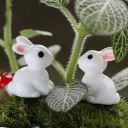 p s retail 10 pcs Rabbits - Craft Garden Miniatures (Size: Approx. 2.5 x 2cm) image 5