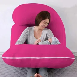 wild mint Microfibre Solid Pregnancy Pillow Pack of 1 image 4