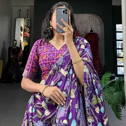 mitrabiz Self Design Semi Stitched Lehenga Choli image 2