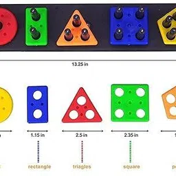 devdarsh Plastic Geometric Puzzle Stacker Shape Sorter Stacking Set Kids Games image 4