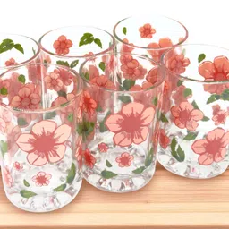 crockware (Pack of 6) CRKWR_6PCS_gls_Florist-19_HH02 Glass Water/Juice Glass-picture-24