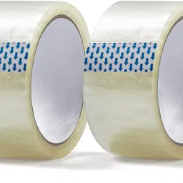 fastgear Single sided Stationery 2inch High Strength Transparent Tape for Packing Shipment in Box(2pcs) (Manual) image 1