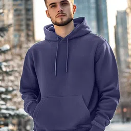 nobero Men Full Sleeve Solid Hooded Sweatshirt-picture-13