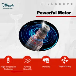 hillgrove 100% Copper Winding HGCM1193M3 400W Power Drill with Wood Bits and Hole Saw Bits for Making Holes in Metal/Wood/Concrete with Reverse Rotation TMHS939 Pistol Grip Drill image 5