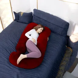 thukran Polyester Fibre Solid Pregnancy Pillow Pack of 1-picture-20