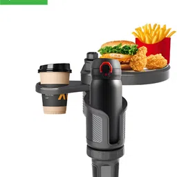 siago Car Cup Holder with Food Tray – 2-in-1 Car Snack & Drink Organizer Cup Holder Tray Table image 4