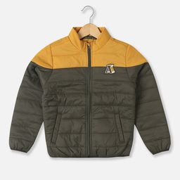 Allen Solly Junior Boys Colourblocked Puffer Jacket with Patchwork-picture-47