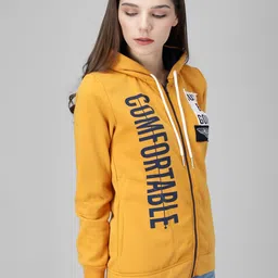 BAESD Typography Printed Hooded Fleece Bomber Jacket image 5