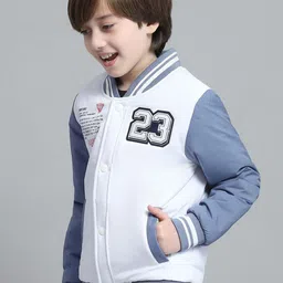 Monte Carlo Boys Stand Collar Colourblocked Casual Lightweight Varsity Jacket image 3