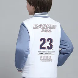 Monte Carlo Boys Stand Collar Colourblocked Casual Lightweight Varsity Jacket image 4