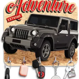 shivika crafts Thar Printed Key Holder For Home Decor, Living Room, Keys Stand Wood Key Holder-picture-15