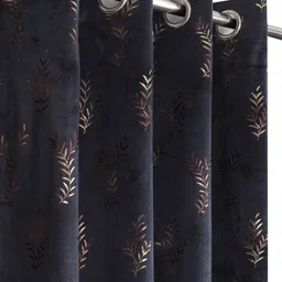 drape and decor 243.84 cm (8 ft) Shower Velvet Room Darkening Curtain (Pack Of 2)-picture-15