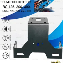 dhevan TT_1P Tail Tidy Number Plate Holder for KTM RC Duke 125 200 250 390 Heavy Metal Bike Number Plate image 1