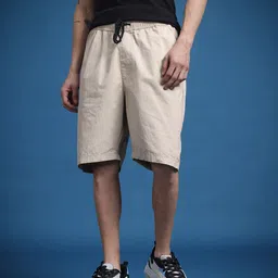 roadster Solid Men Beige Regular Shorts image 3