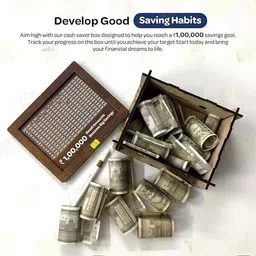 gmd ₹1,00,000 Money Saving Challenge Lockable Coin Bank Coin Bank image 3