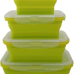 maune hub Silicone Food Storage Containers Large Container for Kitchen or Kids Lunch Boxes 4 inch Lid image 2
