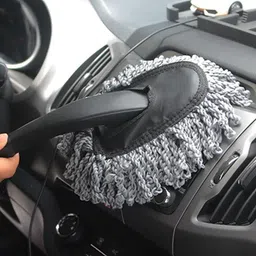 kshitij Microfiber Brush With Handle For Car and Bike Cleaning, Washing, and Dusting Wet and Dry Duster image 3