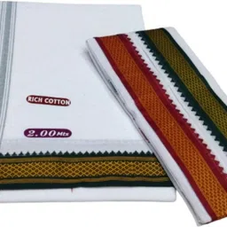 TRUEVELLI Rich Cotton Dhoti Self Design Men Dhoti-picture-12