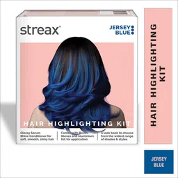 streax Hair Colour Highlight Kit , Hair Colour for Women, DIY Application ,Jersey Blue-picture-27