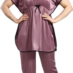 endrilla Women Top & Pyjama Set Purple Solid image 5