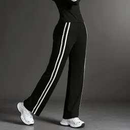 dockstreet Women Solid White Track Pants image 1