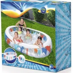 littlebloom Elliptic Pool 54066 (2.29 X 1.52 X .51M) With Free Pump1402 Inflatable Swimming Pool-picture-27