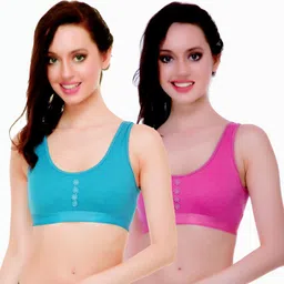 waysoft Pack of 2 Women Sports Non Padded Bra image 1