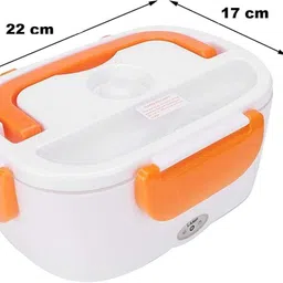 vedvit Lunch Box with Heating Portable Electric Heating Food Warmer Heater Rice Cooker 3 Containers Lunch Box image 2