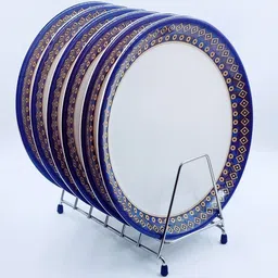 perfectdine NW_ Plate Border Print Round Serving Plate Full Size 11 Inch Dinner Plate image 3