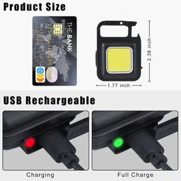 glowish 2 Small Mini COB Pocket Purse Magnetic Car Lights Powerful Bright Keychain 1 hrs Flood Lamp Emergency Light image 4