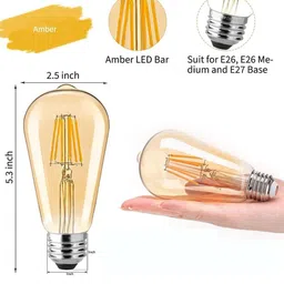 decorativeray Vintage Industrial Pendant Light Holder with 1m Round Cable and Bulb (Gold Finish, Set of 1) image 2