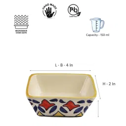 200 ML Ceramic Serving Bowls Set of 4 by VarEesha image 4