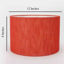 btr crafts Harmony Red Cotton Fabric Solid Lampshade image 3