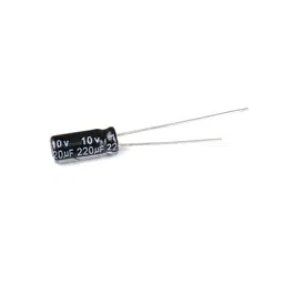 220 uF 10V Through Hole Electrolytic Capacitor image 1