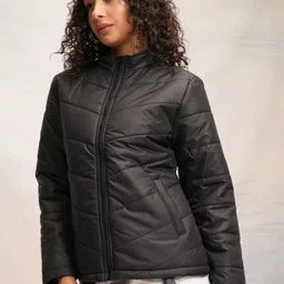 tokyo talkies Women Solid Puffer Jacket image 3