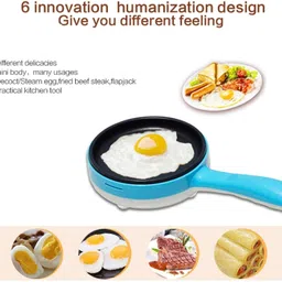 spella Electric Non stick Frying Pan with Steam Egg Boiler-72 Non-Stick Egg_FryPan Boiled Eggs_Steaming Boiling Roasting-72 Egg Cooker image 3