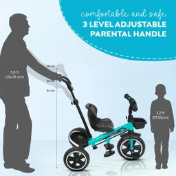 little lions Hyper 500 Baby Tricycle with Parental Control, Seat Belt & Comfy Seat for Kids Tricycle image 4