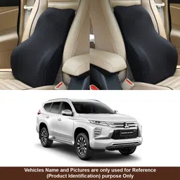 oshotto Black Fabric Car Pillow Cushion for Mitsubishi-picture-17