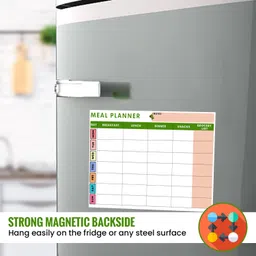 hippie toobi Smart Magnetic Weekly Meal Planner with Grocery Planner with 2 Dry Erase Marker Regular Planner Magnetic 1 Pages image 4