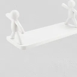 shreejee Self Adhesivecute Floating Shelves Wall Shelf for Home, Office & Kitchen X2.79 Plastic Wall Shelf image 2