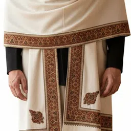 MUFFLY Wool Embroidered Men Shawl-image-71